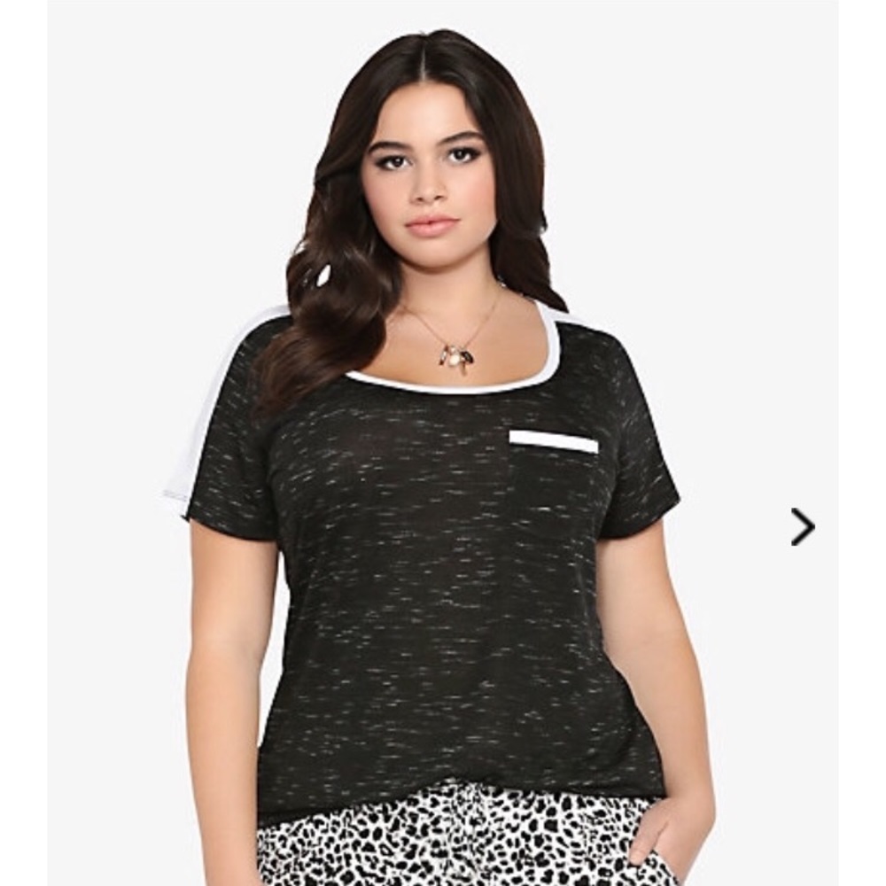 torrid plus size two tone speckled top plus sz 3x